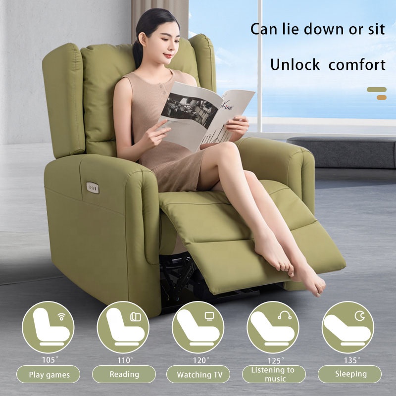 USB Power Swivel Electric Recliner Chair for Adults Infinite Position Massage Heat for Body for Living Room Rocker Sofa Chair