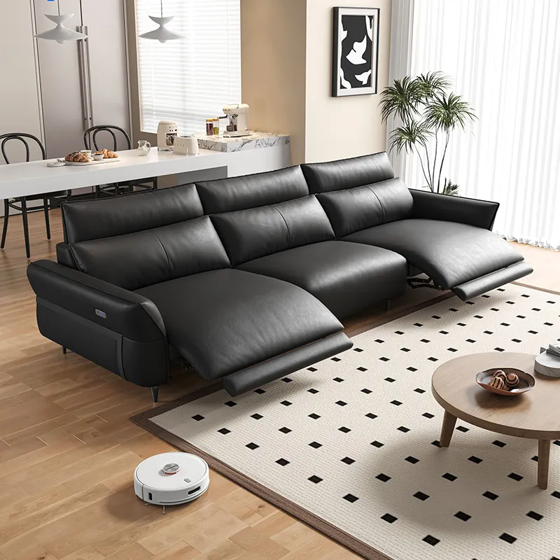 Modern Home Living Room Furniture Modular Electric Leather Recliner Cheap Sleeper Sofa