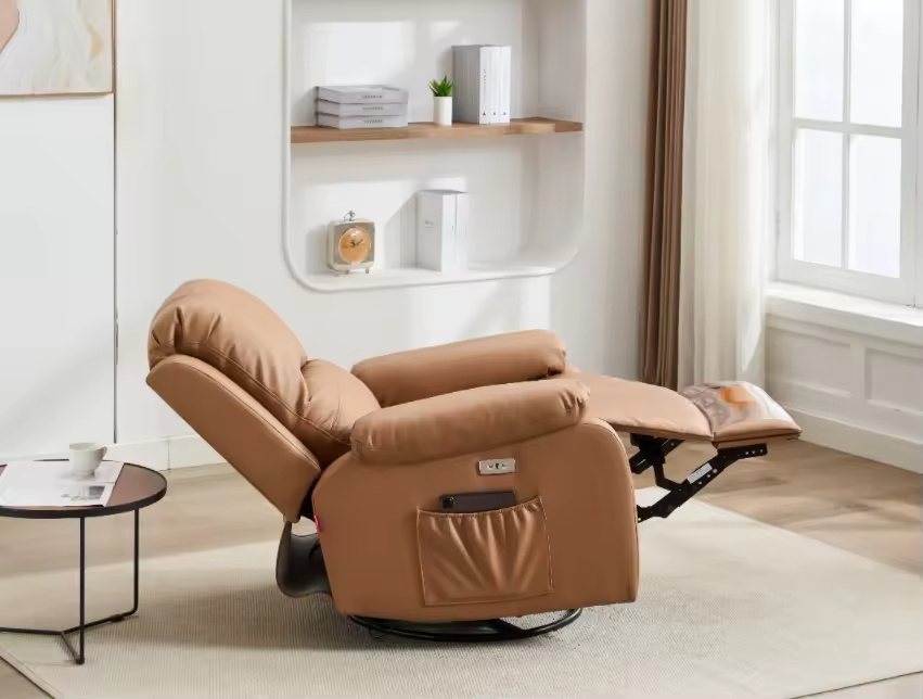 OEM Luxury Home Movie Theater System Seat Power Pu Leather Usb Charge Home Theater Recliner Chair Sofa