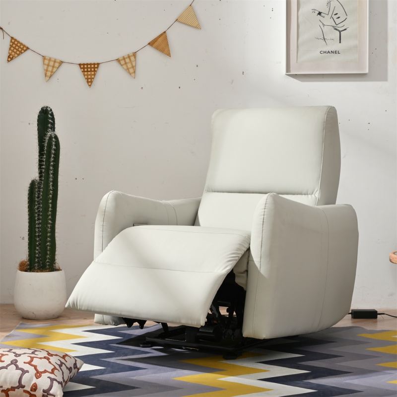 M PU Leather Wall Hugger Recliner Power Recliner Chair for Living Room with USB Port