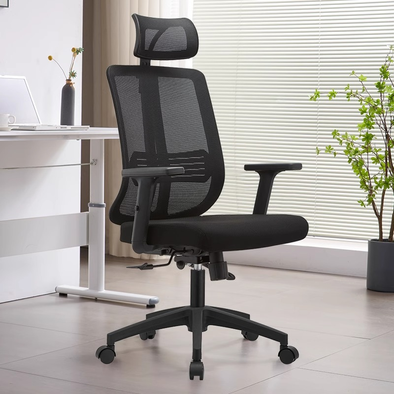 Comfortable Boss Mesh Revolving Office Chair with Wheels Swivel Adjustable Headrest Power Tilt &amp; Lift Fabric Commercial Use
