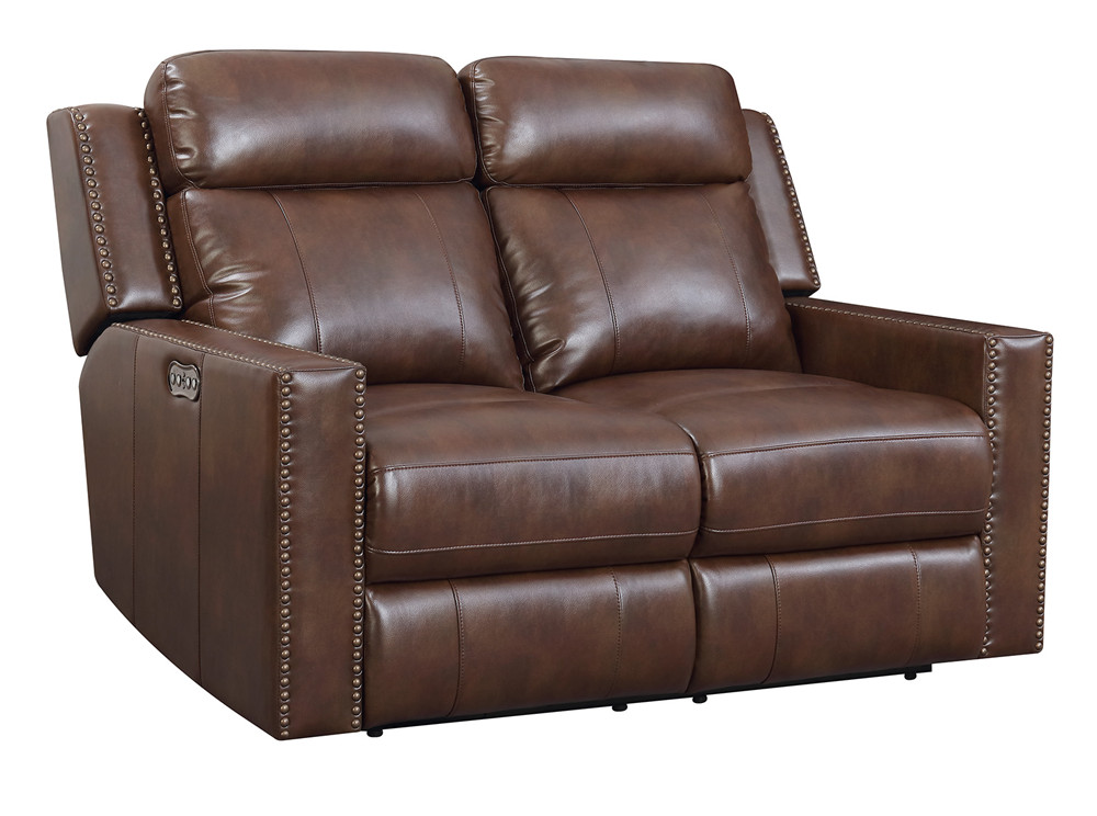 3 2 1 Luxury Quality Smart Home High Back Power Sectional Recliner Sofa Sets with Cup Holder Blue Light Genuine Leather L-Shape