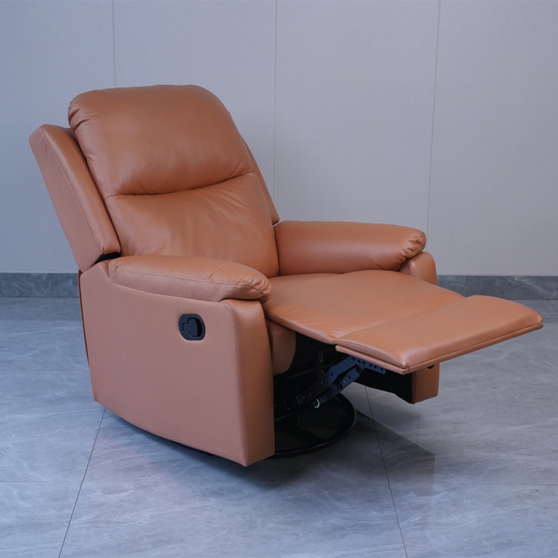 Factory Hot Sale Modern Luxury Foldable Fabric Metal Single Seat Manual Swivel Rocking Chair Recliner Bed Lift Customized Color