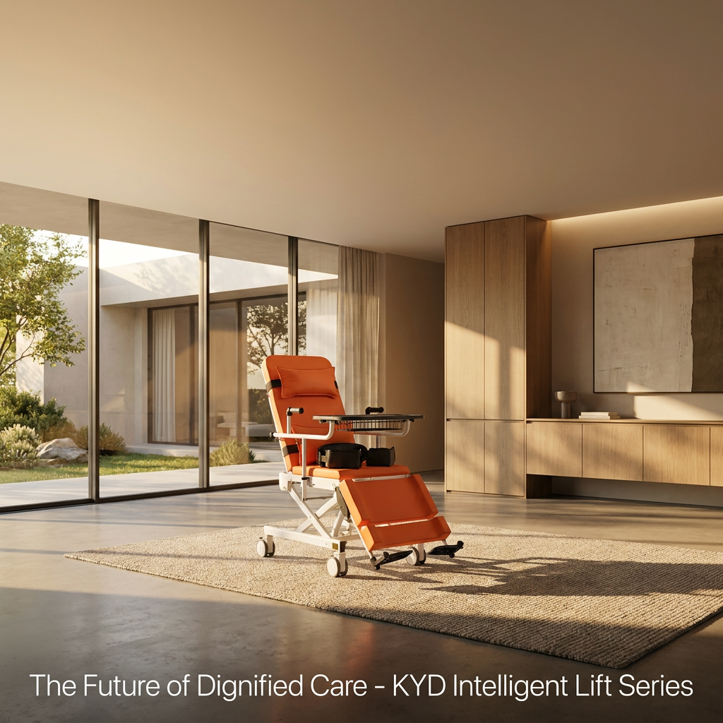 Seamless Design 6000N POWER Transfer Chair 180&deg; Hydraulic Recline Function Medical Grade Multi-functional Patient Lift
