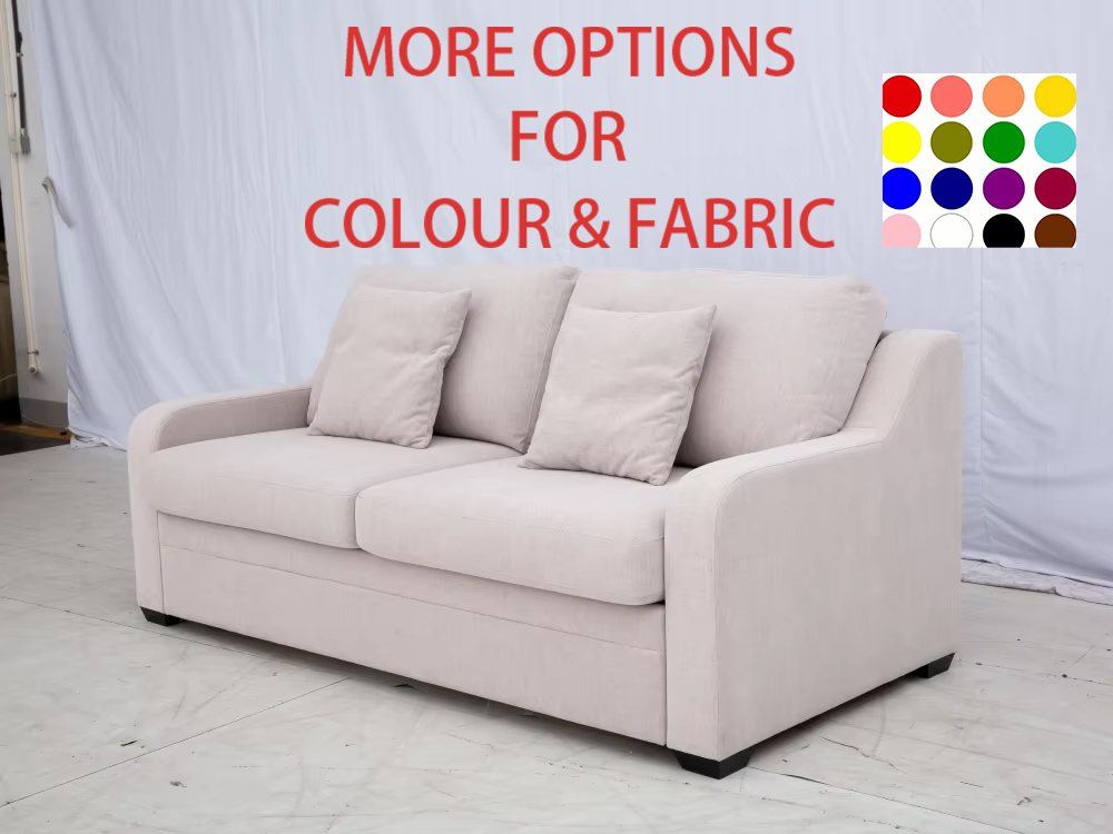 Nisco Factory Direct Sales Wholesale Modern Fabric Soft Extendable Loveseat Sofa Bed for Living Room Bedroom Apartment &amp; Hotel