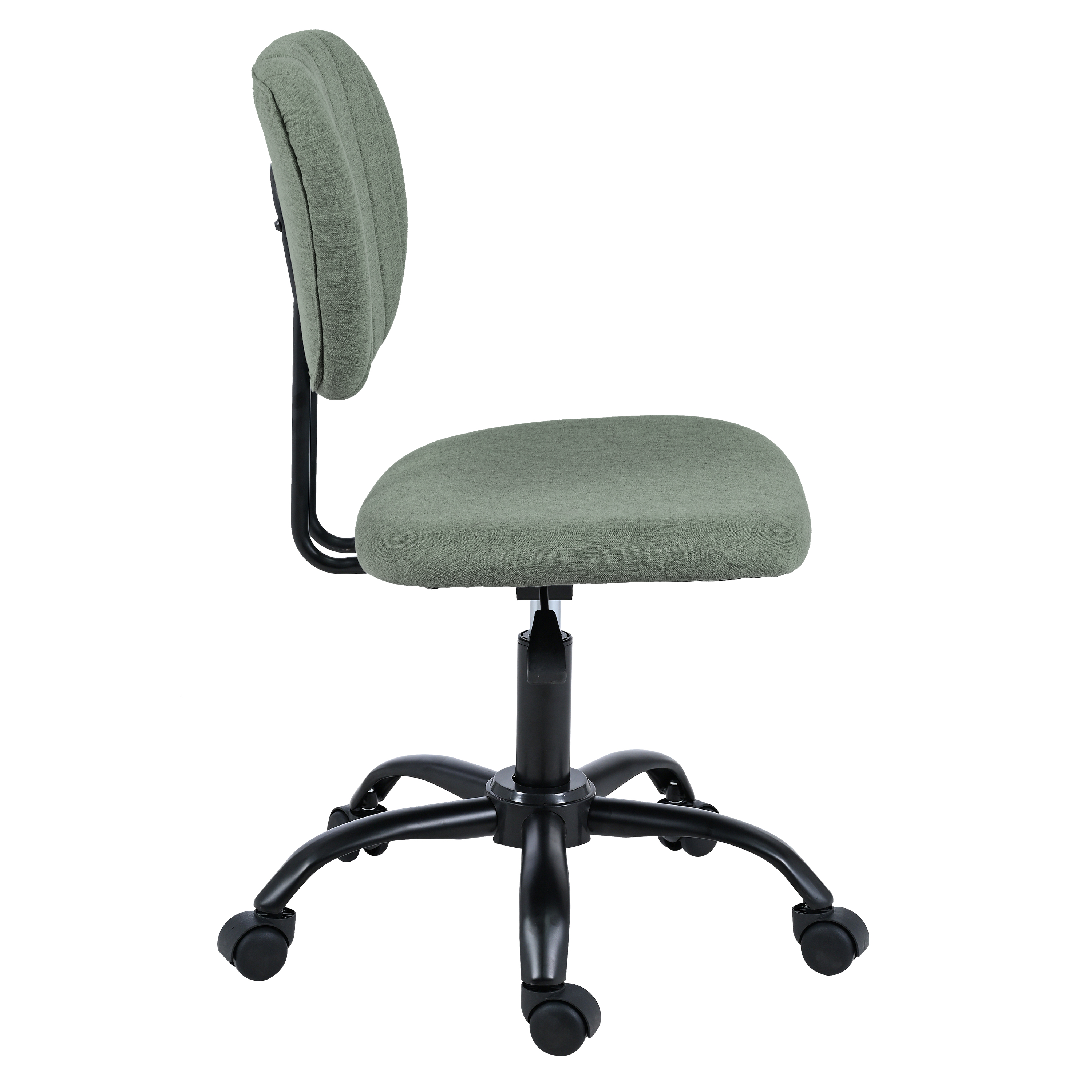 High Quality Rocking Office Task Chair With Lower Back Support Lift Master Adjustable Armless Full Fabric Office Swivel Chair