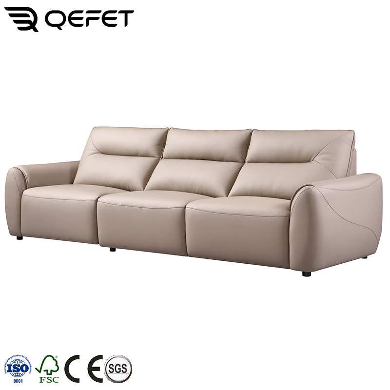 Space Saving Recliner Couch Sofa 3+1 Seater Wall Hugger Reclining PU Leather Sofa With Storage Ottoman &amp;Adjustable Headrest