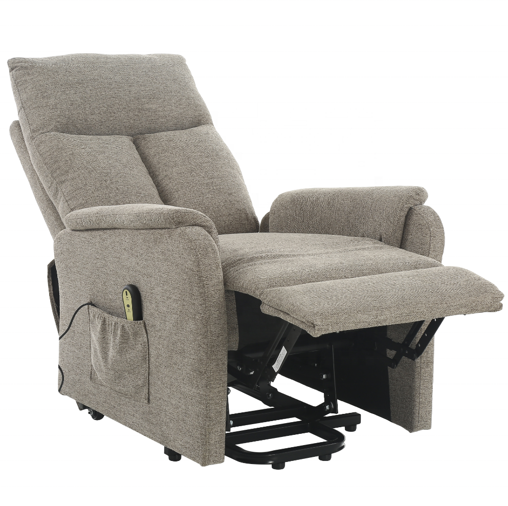 Power Lift Recliner Chair for Elderly Remote Control Side Pockets Pocket Spring Tufted Back Quick Assembly One Seat