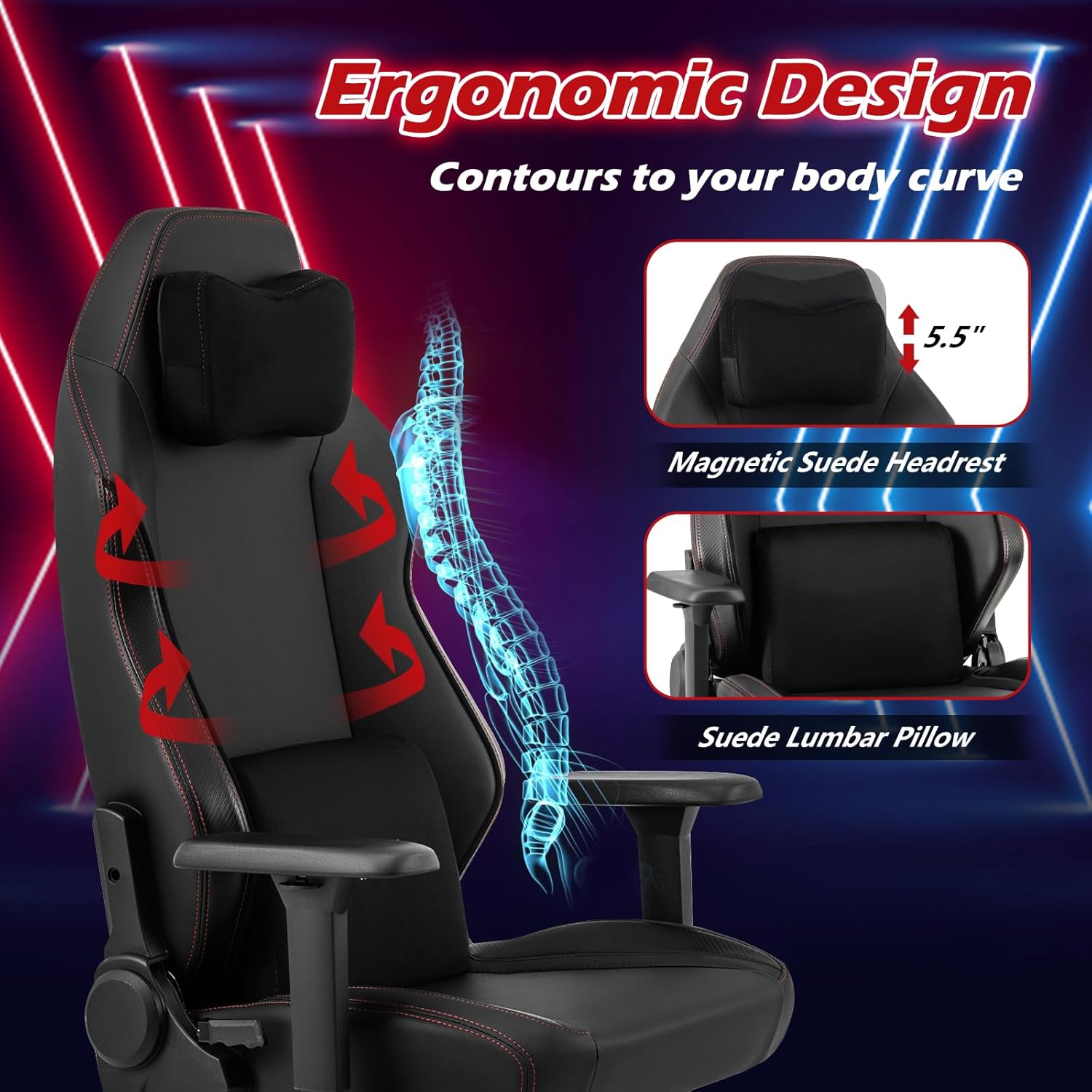 Detailed Gaming Chair View 4