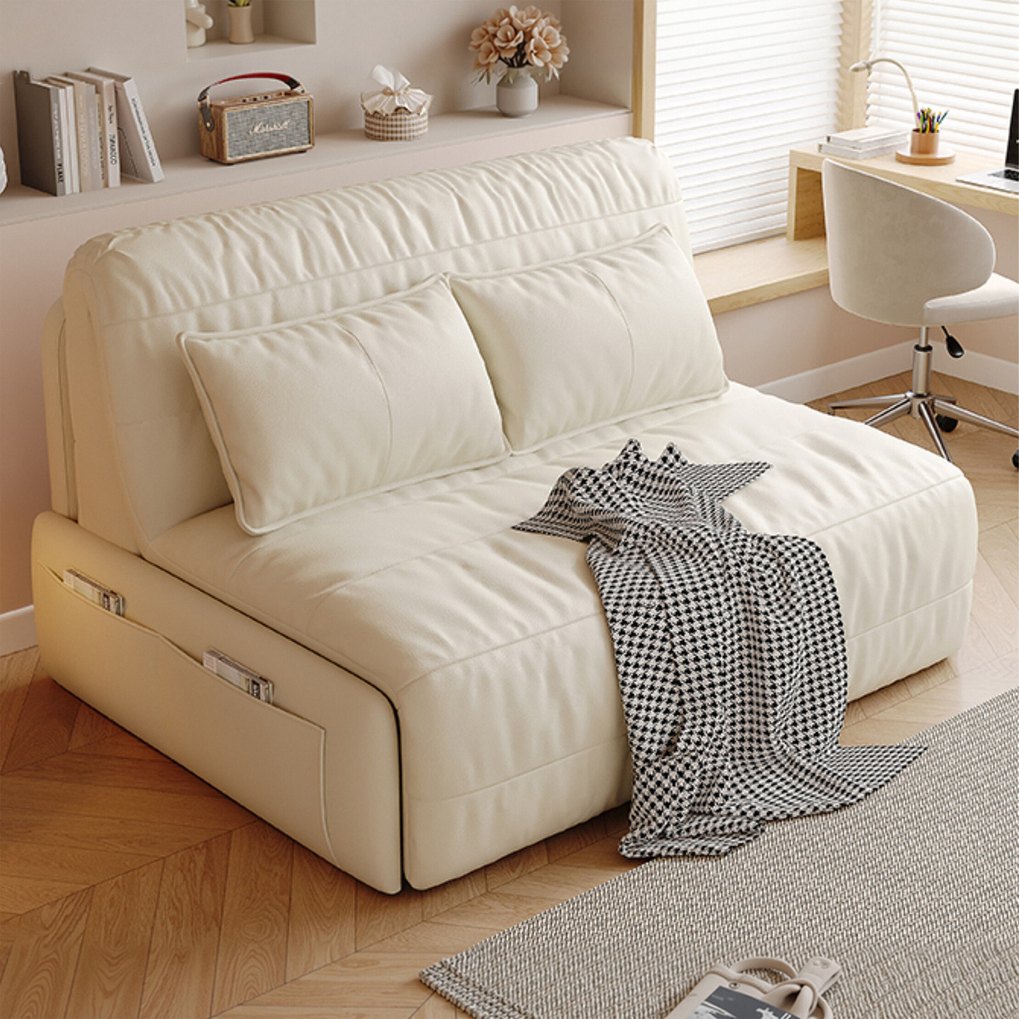 Electric Sofa Bed Wholesaler, Apartment Adjustable Dual-purpose Sofa Bed, Foldable Sofa Bed with USB Charging