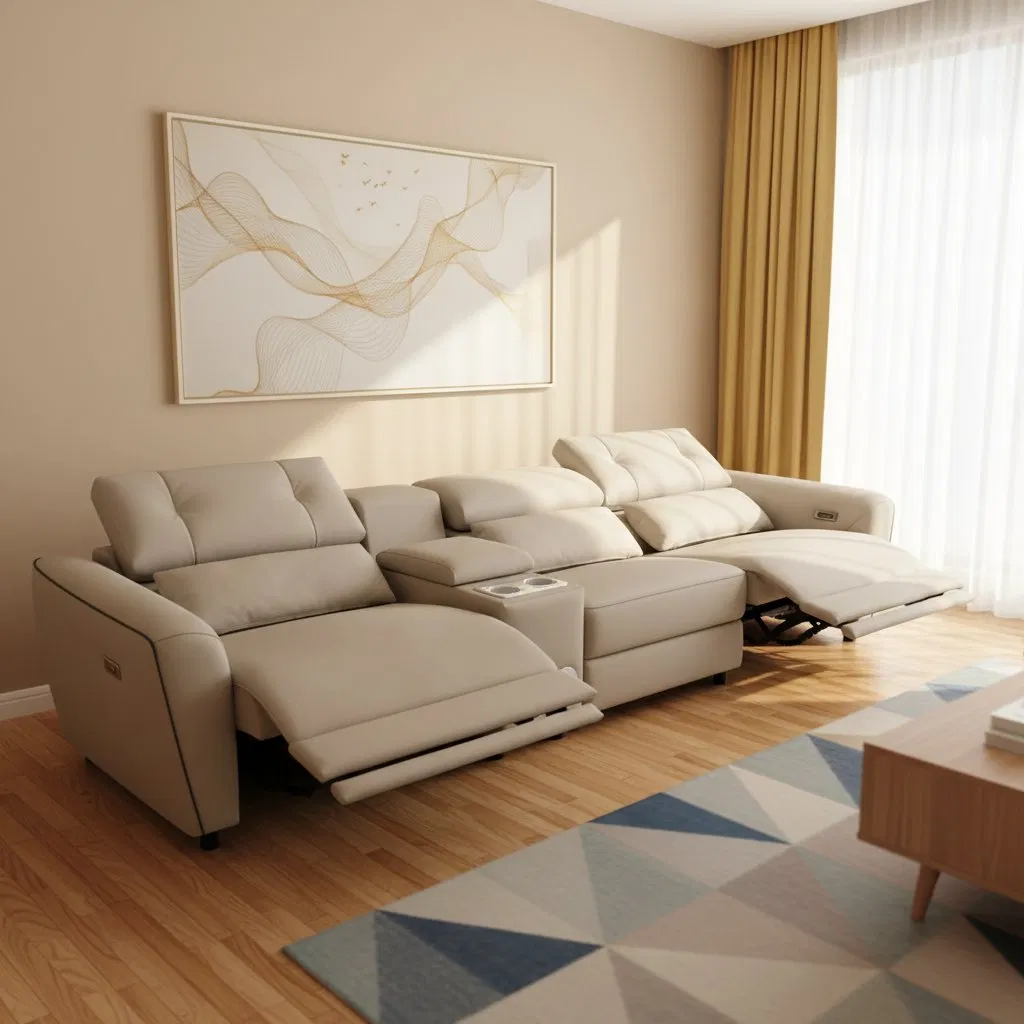 Multifunctional Electric Adjustable Lounge Sofa Bed Power Reclining Convertible Sofa Sleeper Couch for Living Room