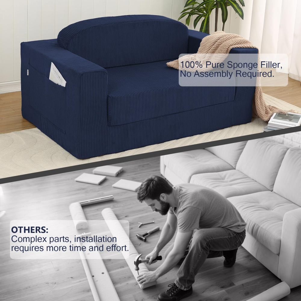 Foshan Furniture Shop Eco-Friendly Modular Convertible Compressed Pull-Out Extendable Inflatable Loveseat Sleeper Sofa Small