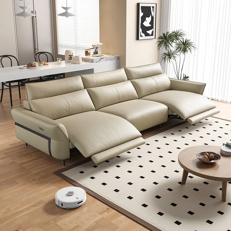 Modern Home Living Room Furniture Modular Electric Leather Recliner Cheap Sleeper Sofa