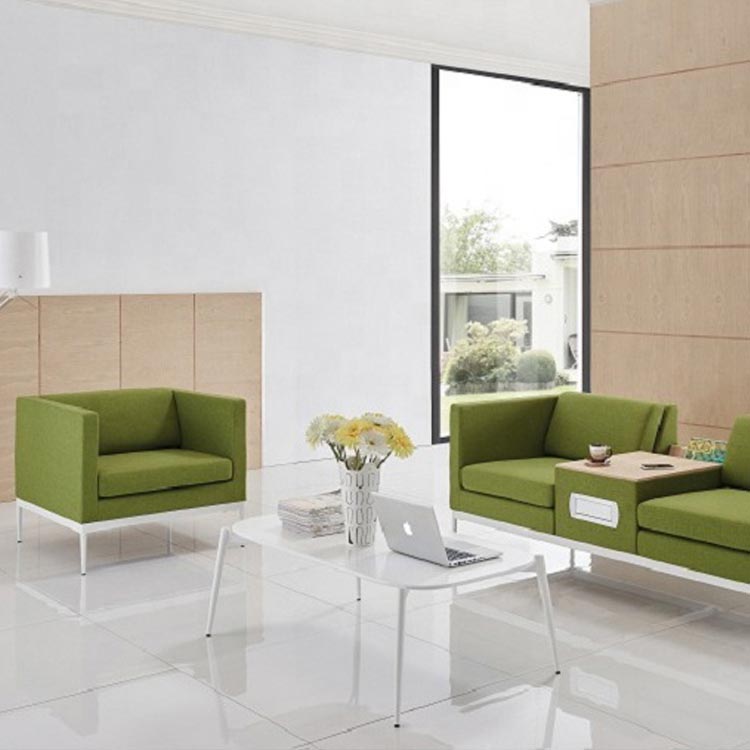 Multi-function Office Lobby Sofa Two Seat with Electrical Plug and Usb Charger