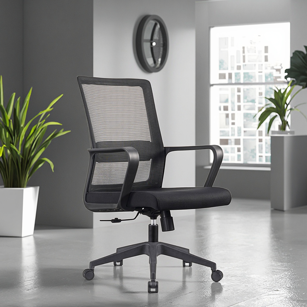 Factory Wholesale Modern Design Swivel Adjustable Ergonomic Office Chair Rocking Movement Steel Base Mesh Cheap for Home Office