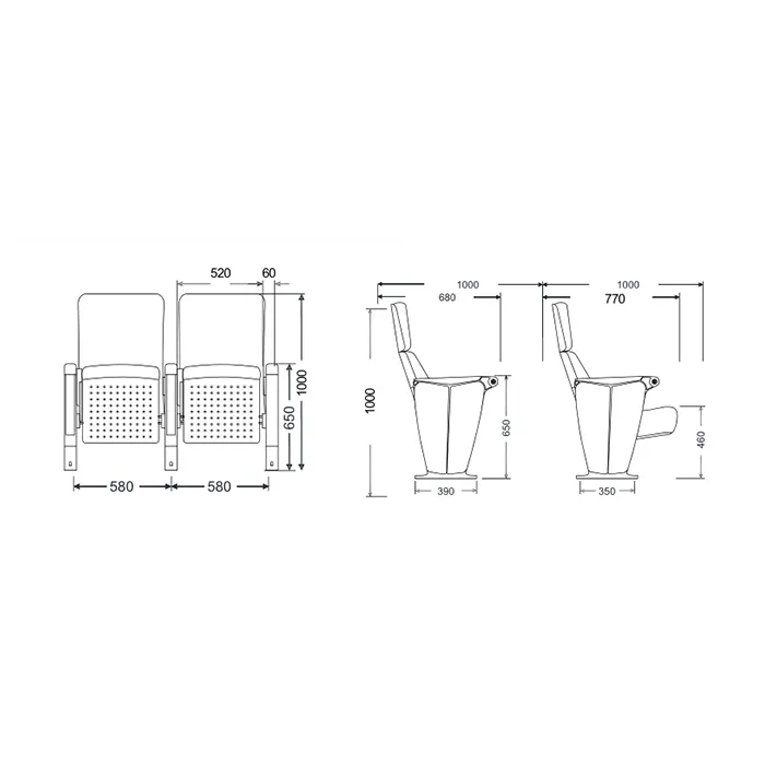 Public Seating YA-L2109C Layout 7