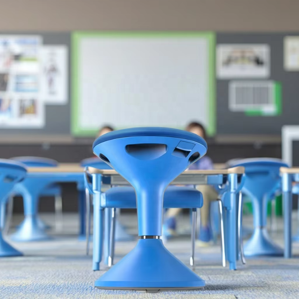 Height Adjustable 360 Swivel Rocking Wobble Stool Padded Fabric Seat Kids Sensory Balance Chair Wholesale Custom Available