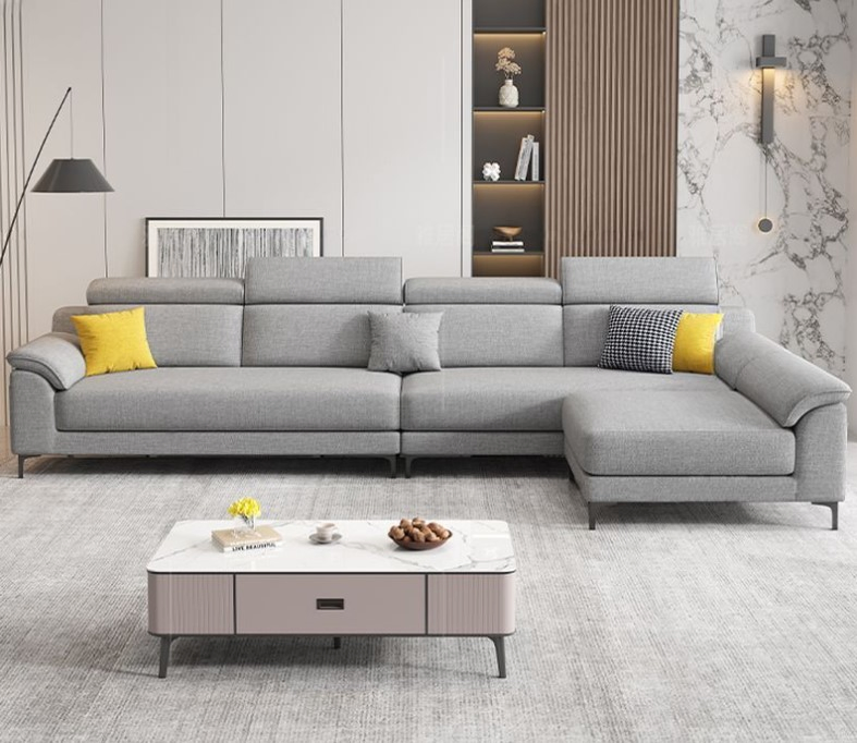 Sensor-Activated Home Living Room Sofa with Auto-Adjust Lumbar Support