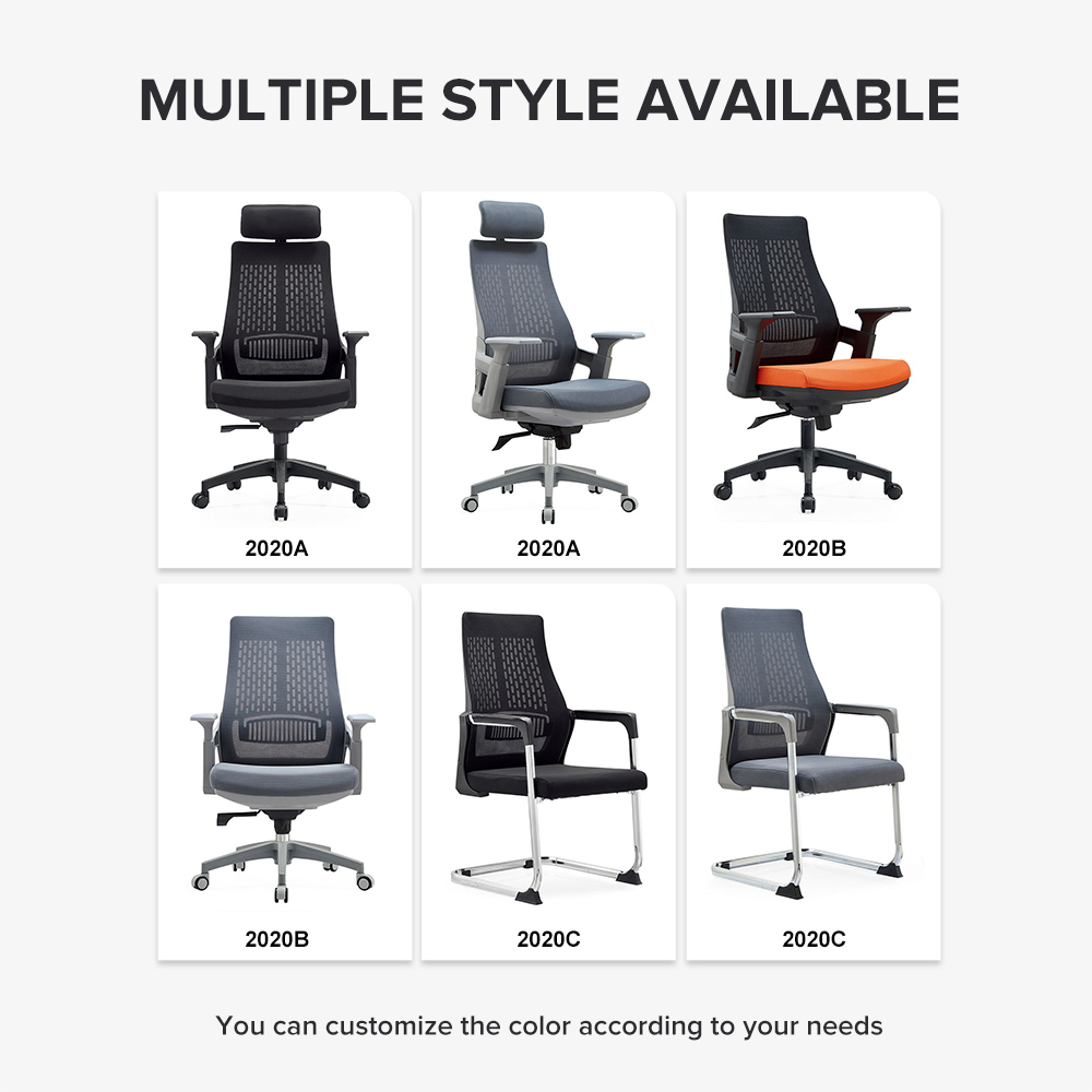 Modern Office Furniture Executive Grey Meah Chair With Height Adjustable Comfortable Rocking Seat Ergonomic Office Swivel Chair