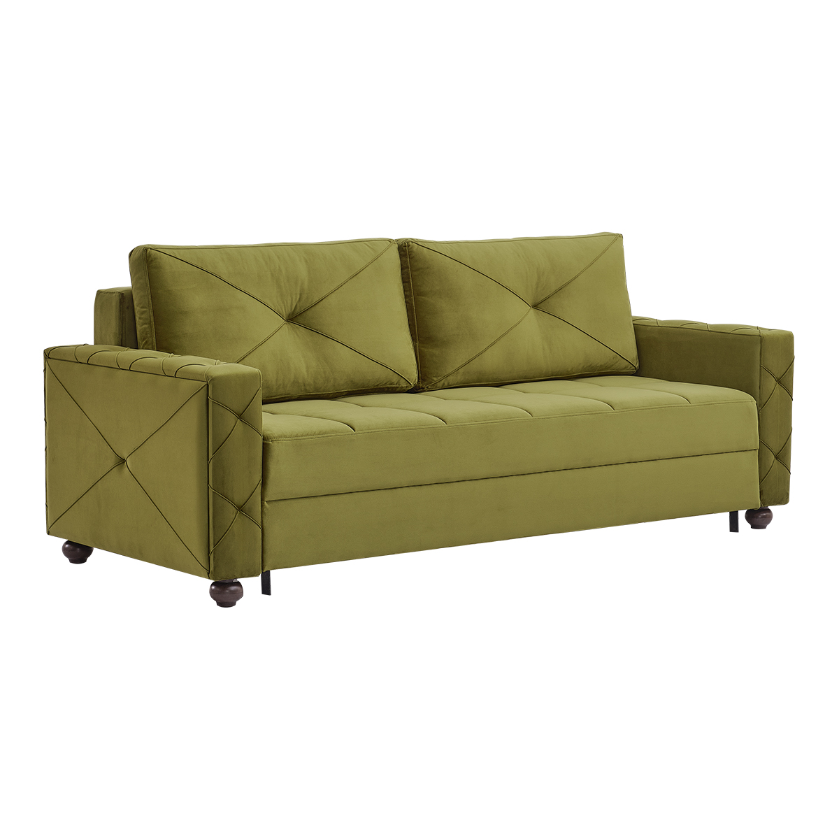 European Tufted Modular Loveseat Fabric Upholstered Inflatable Foldable Sofa Bed for Apartment and Hotel Living Room Furniture