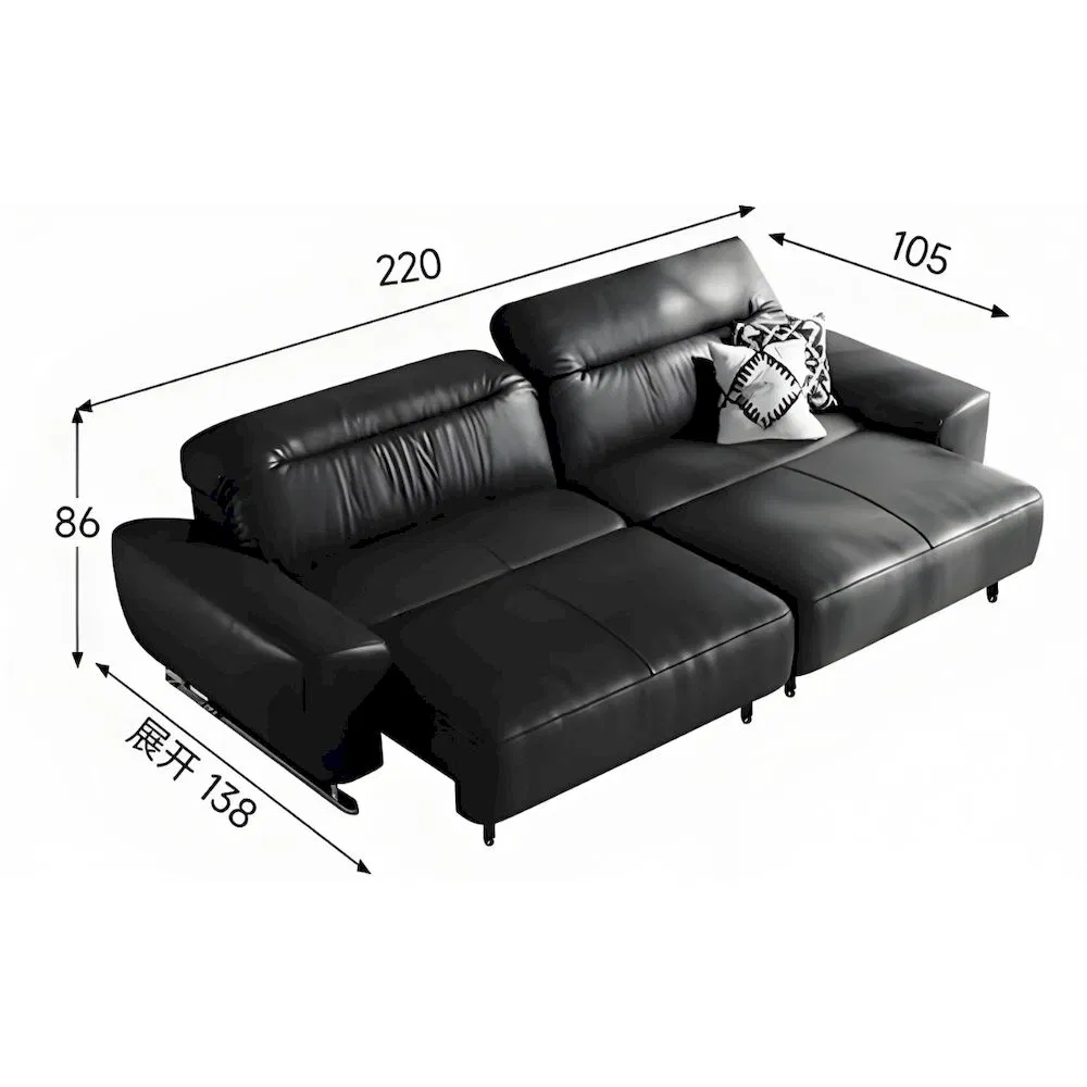 Ergonomic Memory Foam Lumbar Support Power Recliner Sofa Living Room Furniture