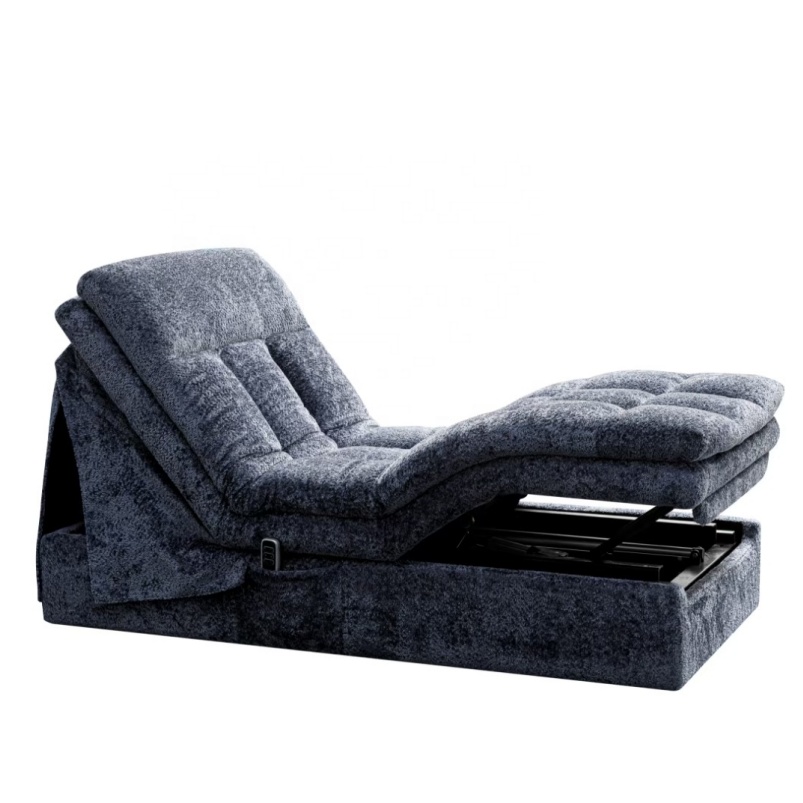 European Style Luxury Smart Electric Sofa Bed Modern Lamb Fleece Retractable Remote Control Adjustable Reclining Eco-Friendly