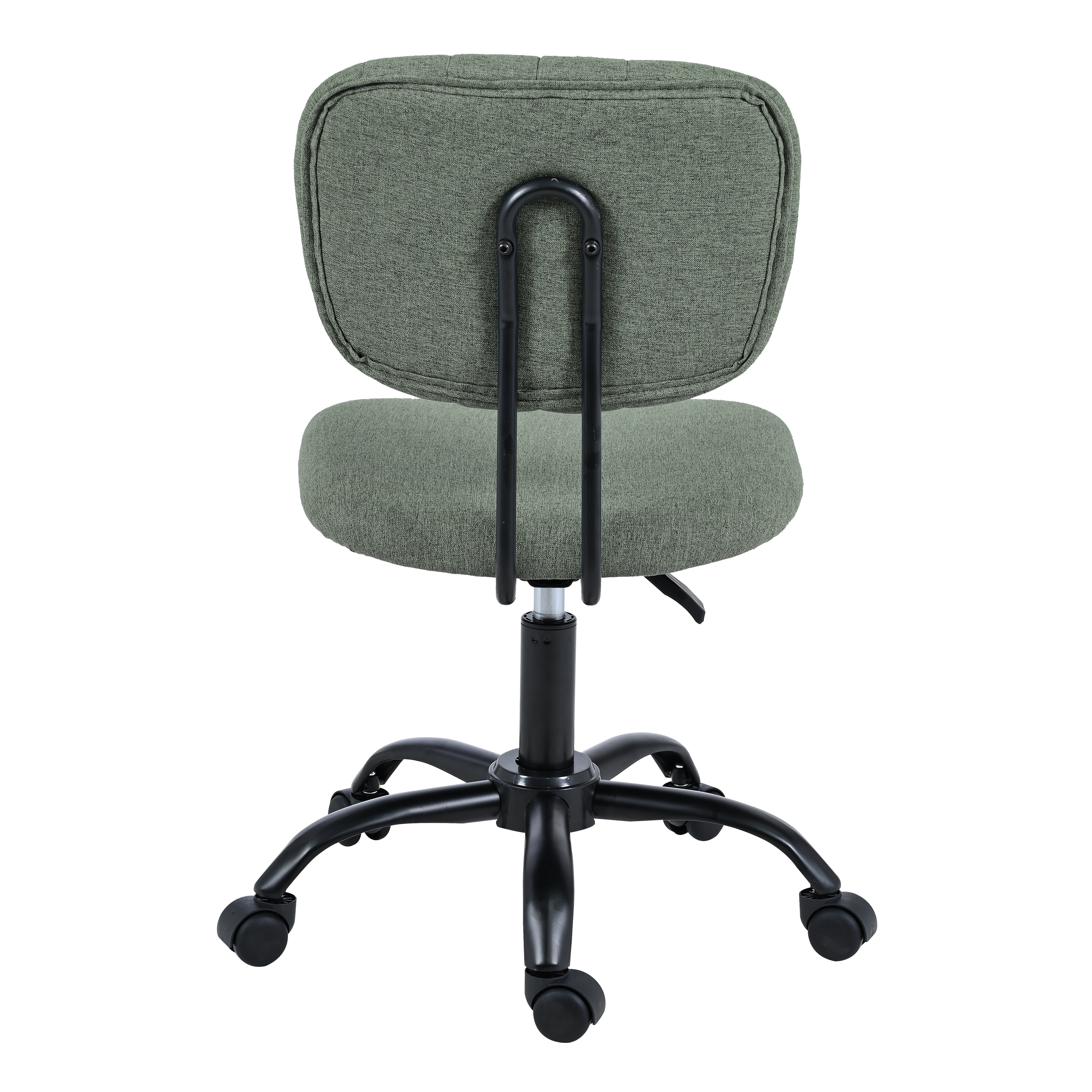 High Quality Rocking Office Task Chair With Lower Back Support Lift Master Adjustable Armless Full Fabric Office Swivel Chair