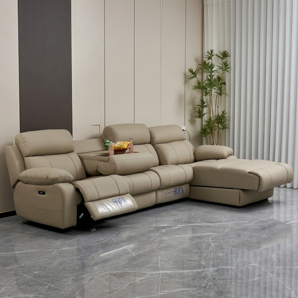 l Shaped Luxury High Quality Smart with Sleeping Cinema Electric Recliner Sofa Multi Function Sofa Bed Living Room Sofas
