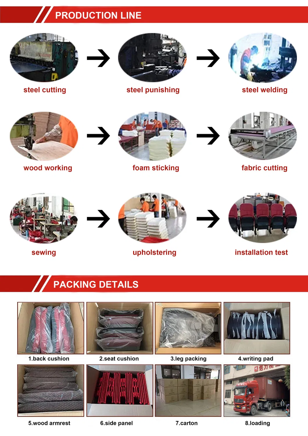 Wholesale Auditorium Chairs Theater Cinema Church School Conference Hall Seating Manufacturer
