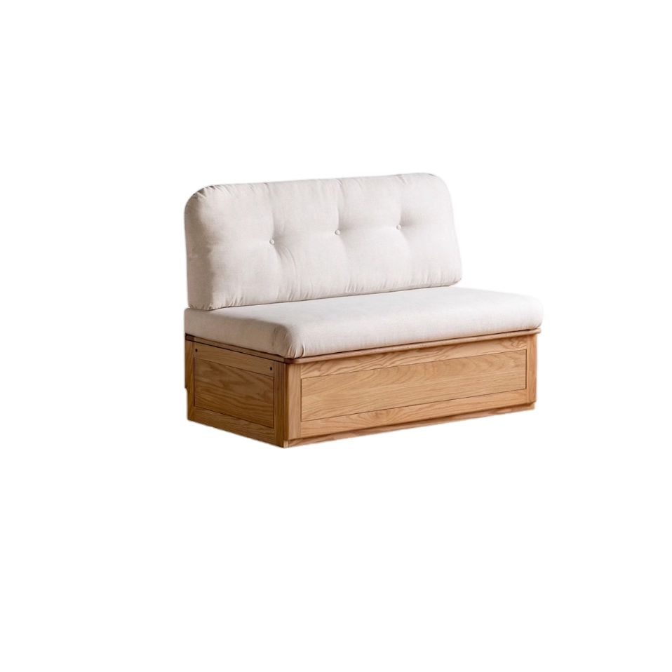 Elegant Pearlescent White Storage Ottoman Sofa for Modern Living Rooms
