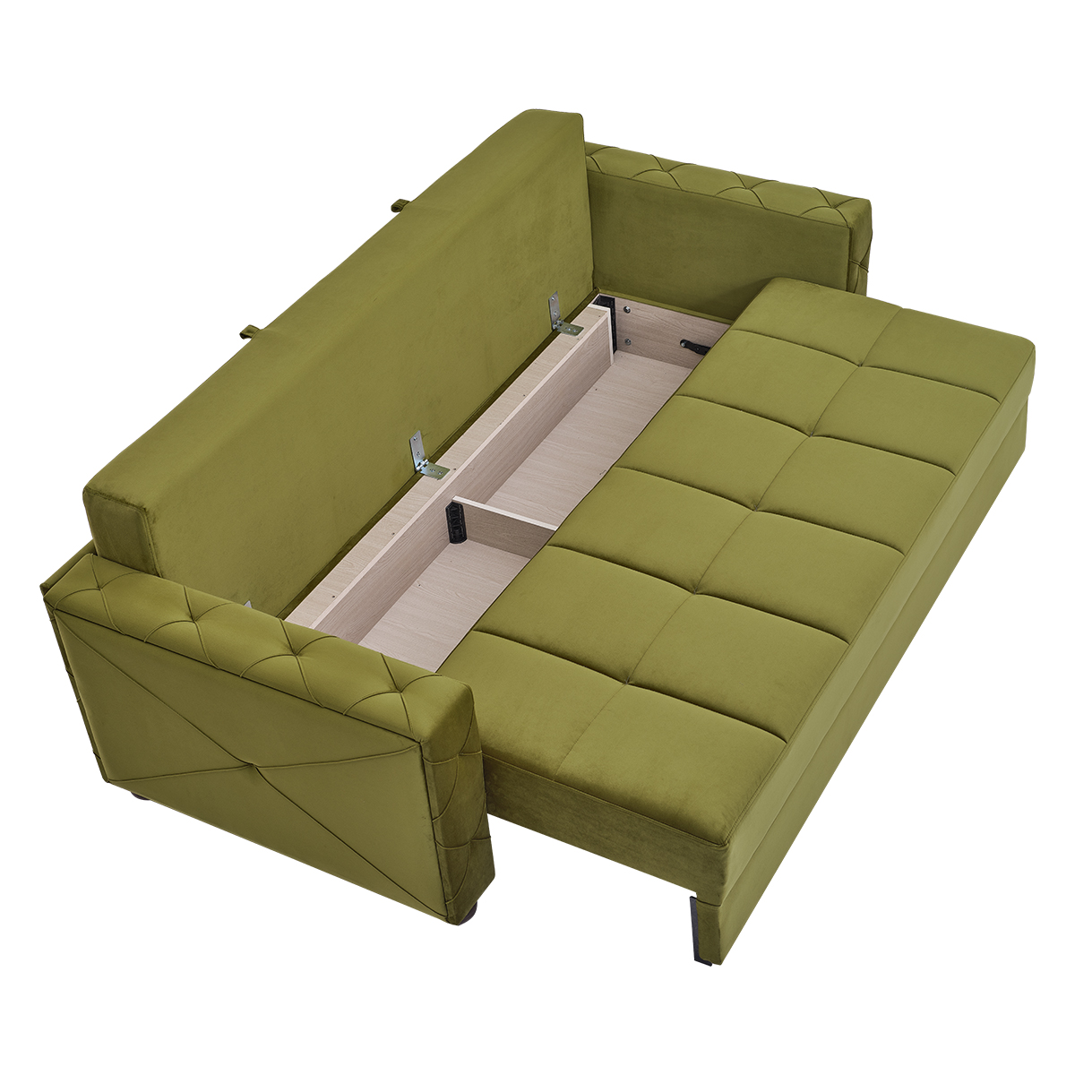 European Tufted Modular Loveseat Fabric Upholstered Inflatable Foldable Sofa Bed for Apartment and Hotel Living Room Furniture