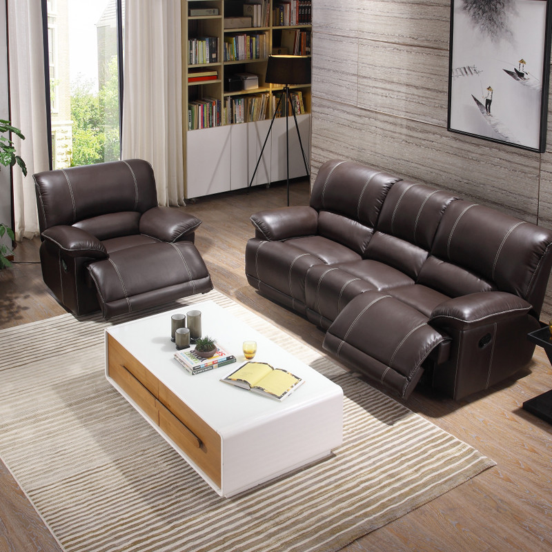 Modern Italian Style with Armrest Office Furniture Living Room Chairs Sleeper Leather Theatre Sofa