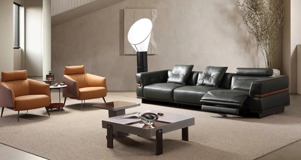 Luxury Power Leather Recliner Sofa