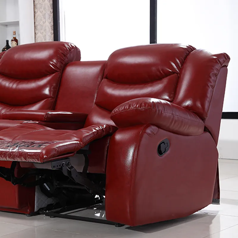 Lounge Chair Modern Home Theatre Corner Sleeper Recliner Set Leather Cinema Sofa