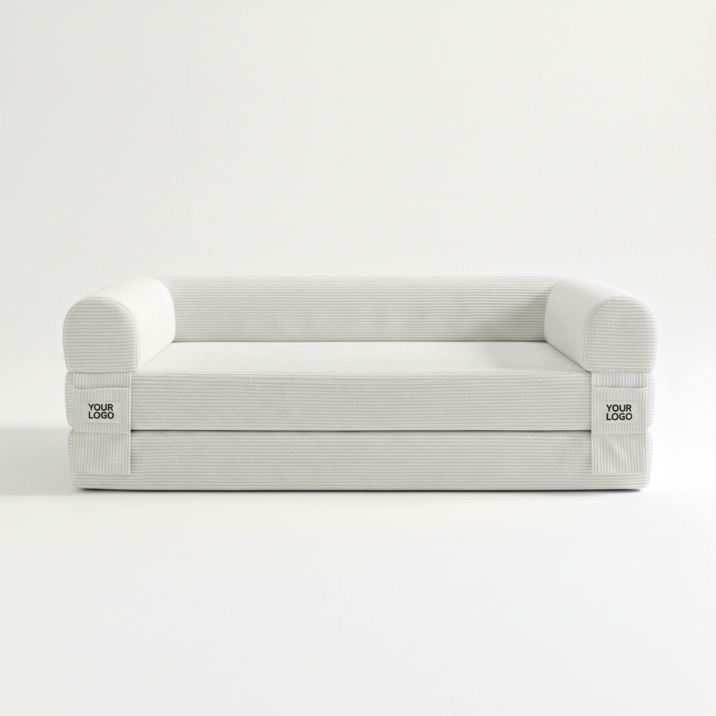 Wholesale Custom Fabric Loveseat Sofa Bed Futon Without Frame Compressed Foam Lazy Floor Couch for Vacation Rental Small Space