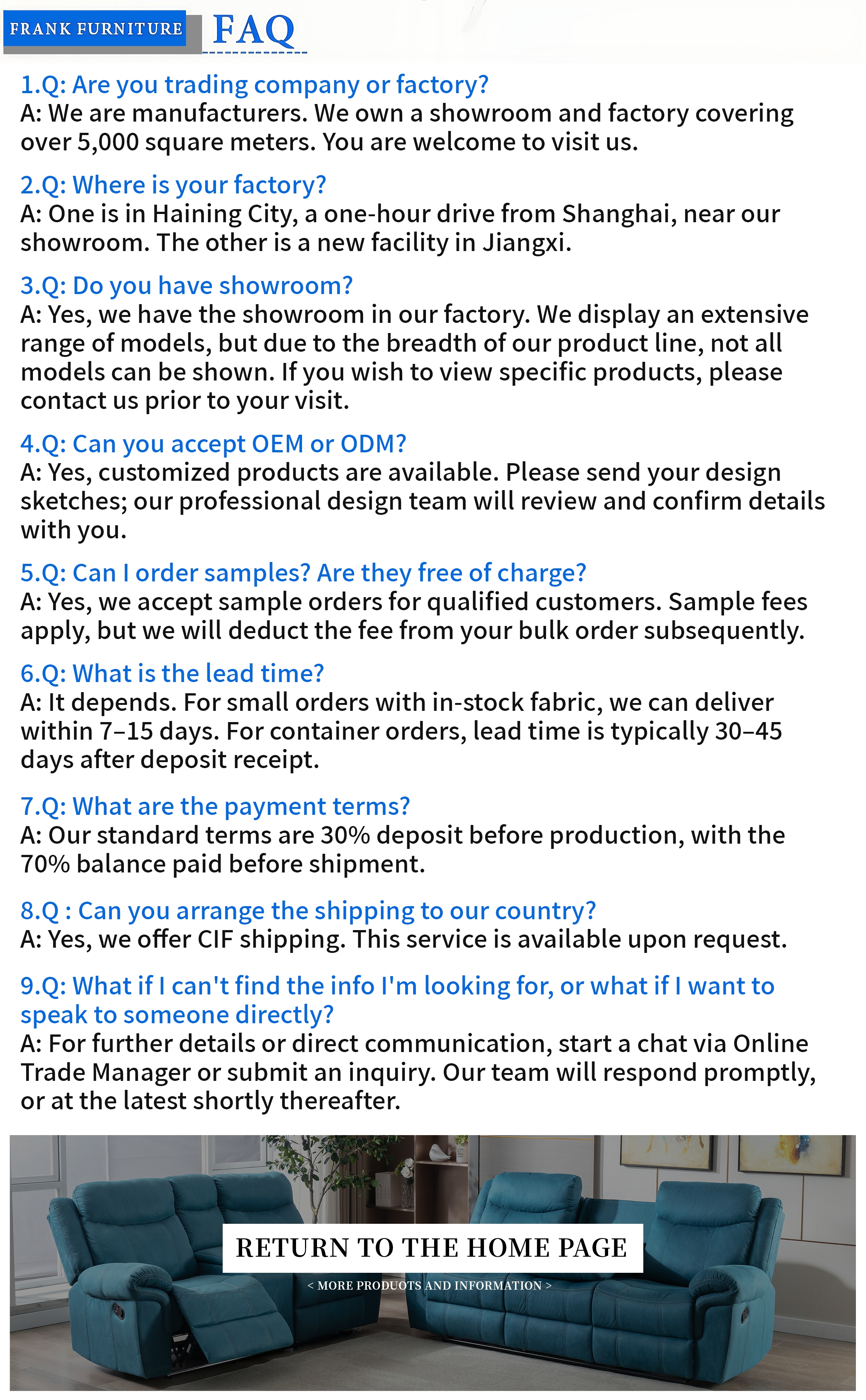 Factory Storage and Packing