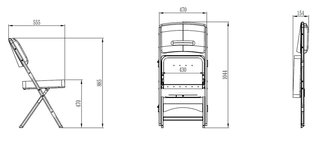 Folding Seating Dimensions