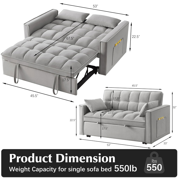 Sofa Bed Dimension Map