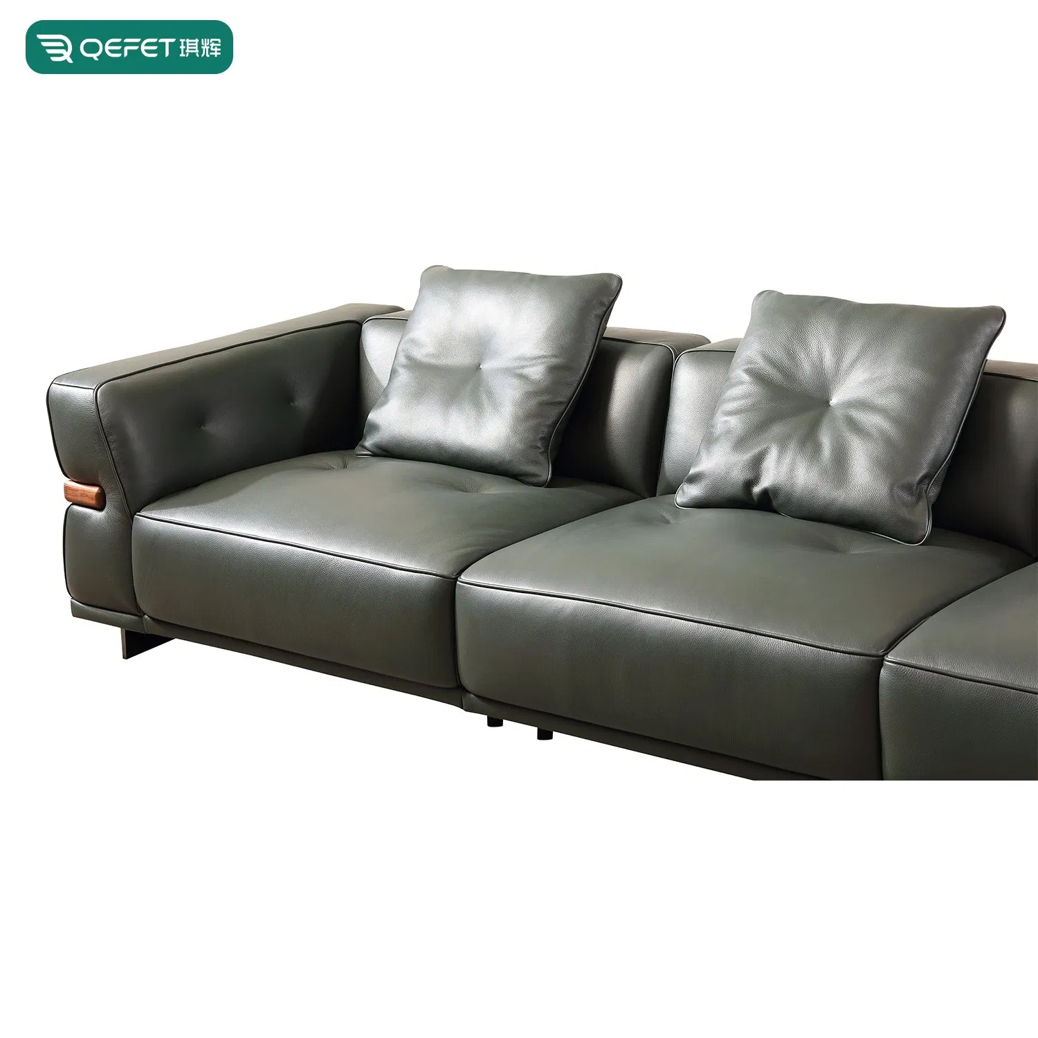 Contemporary Living Room Functional Sofa Hotel Office Villa Furniture Solid Wood Frame Black Genuine Leather Fabric Sectional Modular Recliner Couch Set