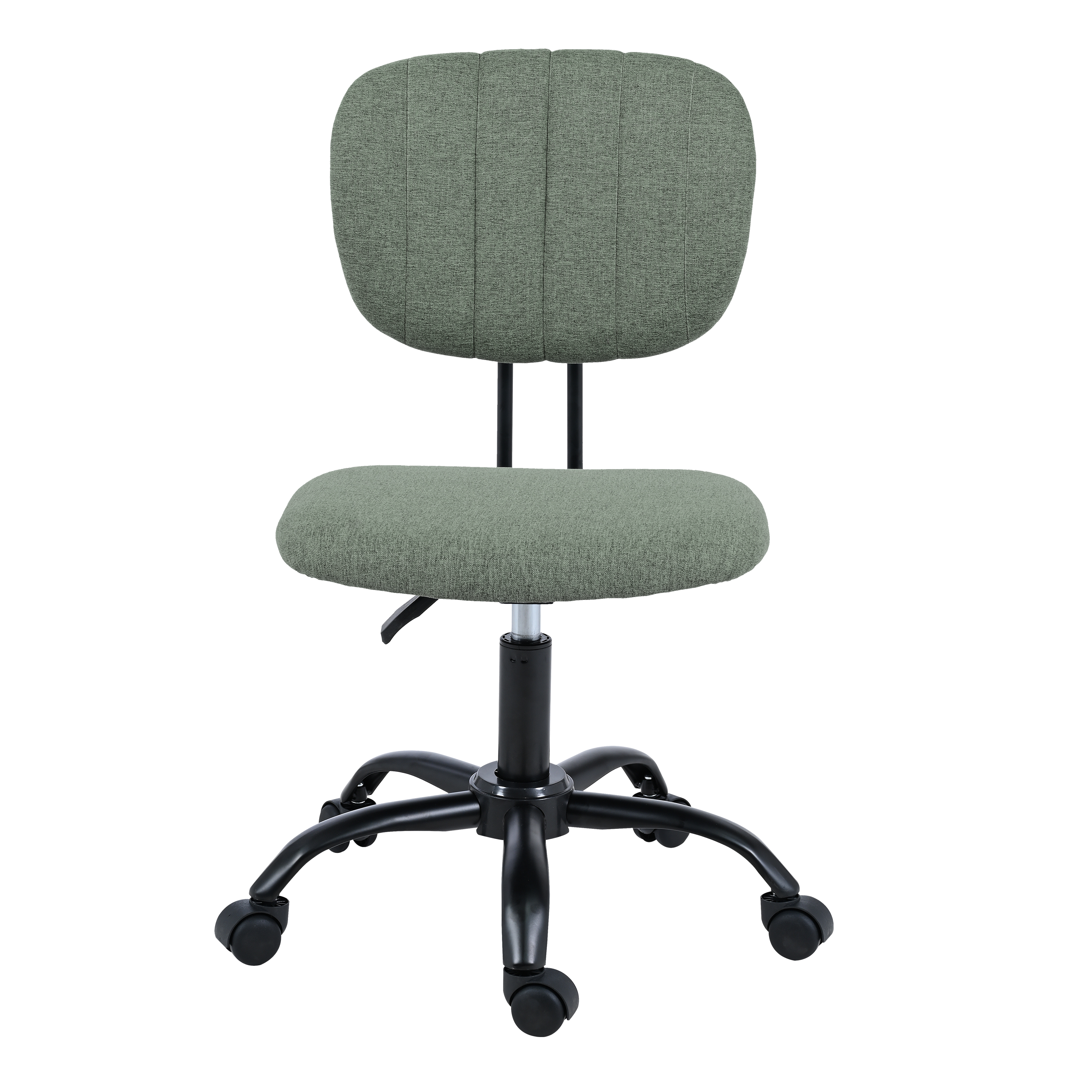 High Quality Rocking Office Task Chair With Lower Back Support Lift Master Adjustable Armless Full Fabric Office Swivel Chair