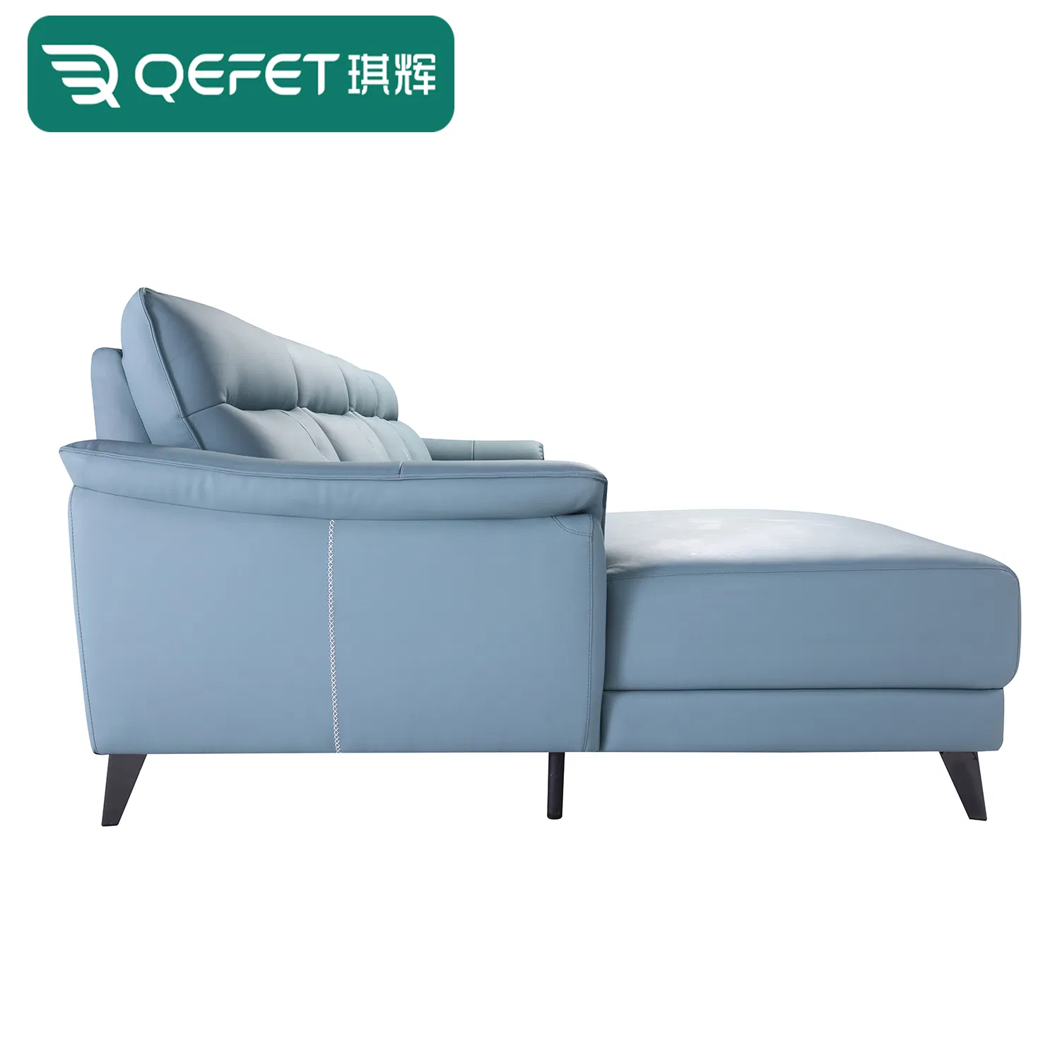 Modern European Style Furniture Living Room Corner L-Shaped Modular Sofa Solid Wood Genuine Leather Power Recliner Functional Sofa