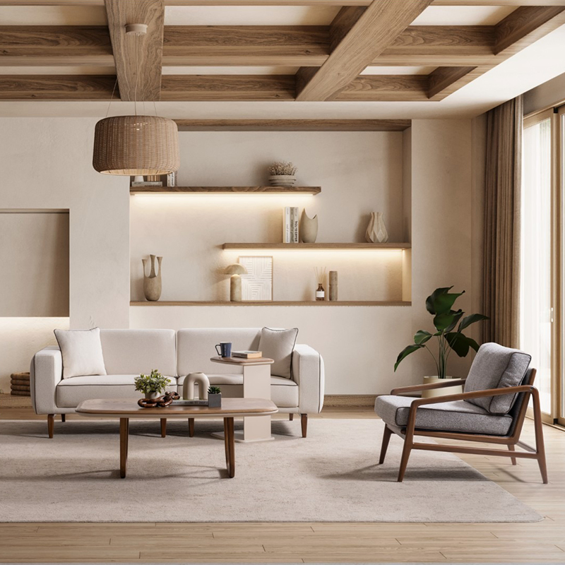 Functional European Modern Modular Square Sectional Upholstered Fabric Sofa Set with Adjustable Backrests for Home