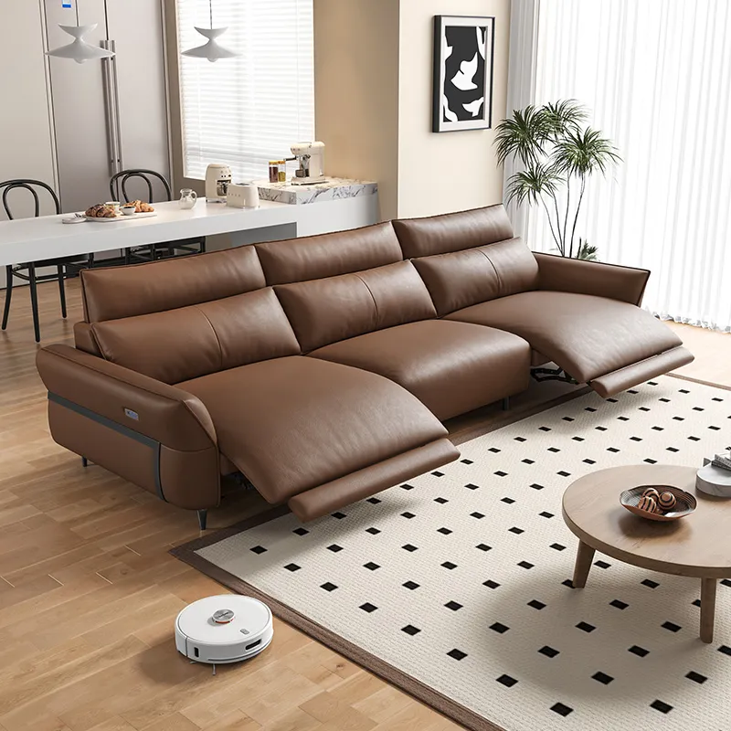 Modern Home Living Room Furniture Modular Electric Leather Recliner Cheap Sleeper Sofa