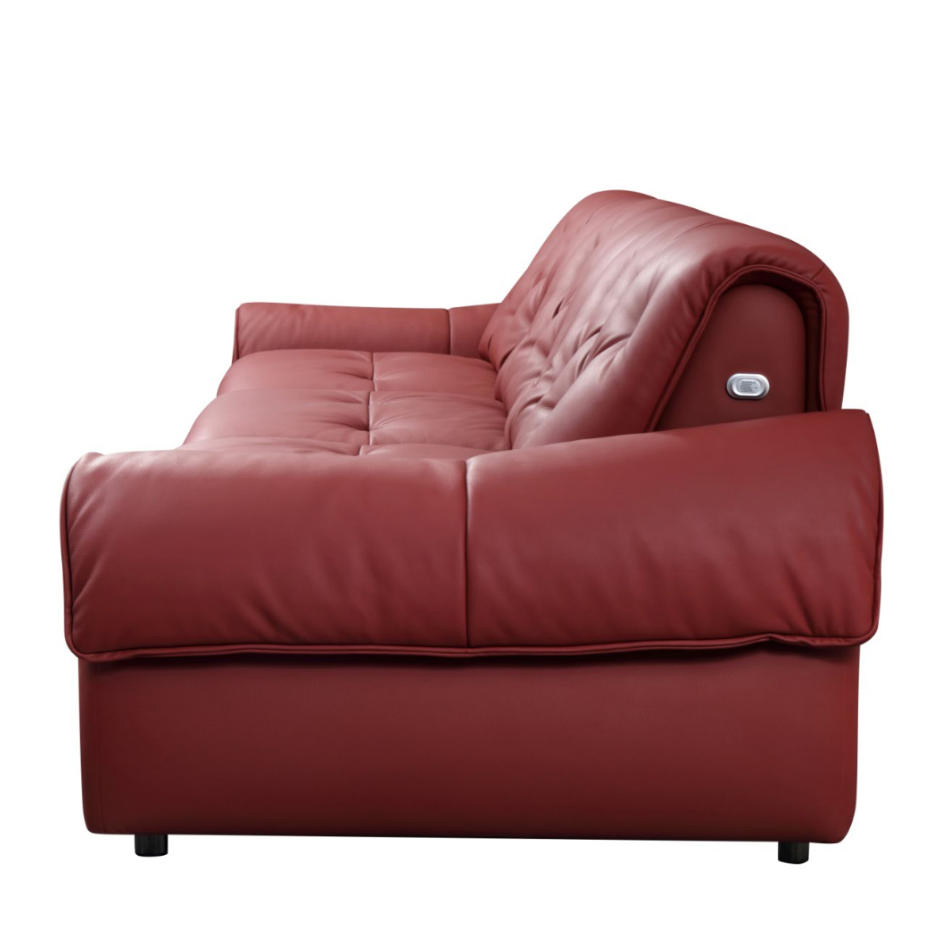High-End 3 Seater Leather Electric Recliner Sofa Bed with Smart Voice Control Power Reclining Sleeper for Large Living Room