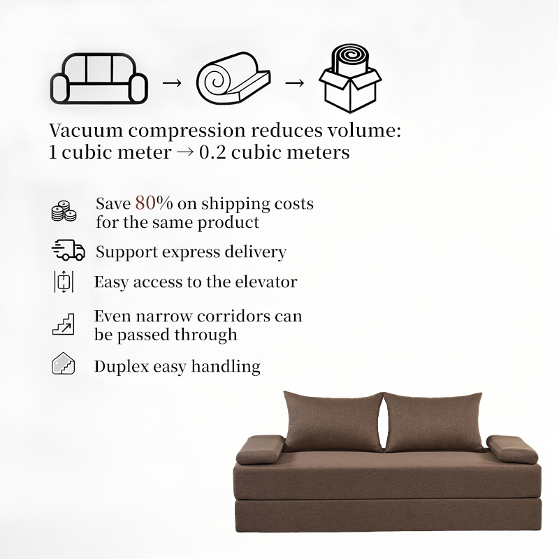 Compressed Furniture Single Fabric Modular Couch Functional Living Room Modern Folding Sofa Bed