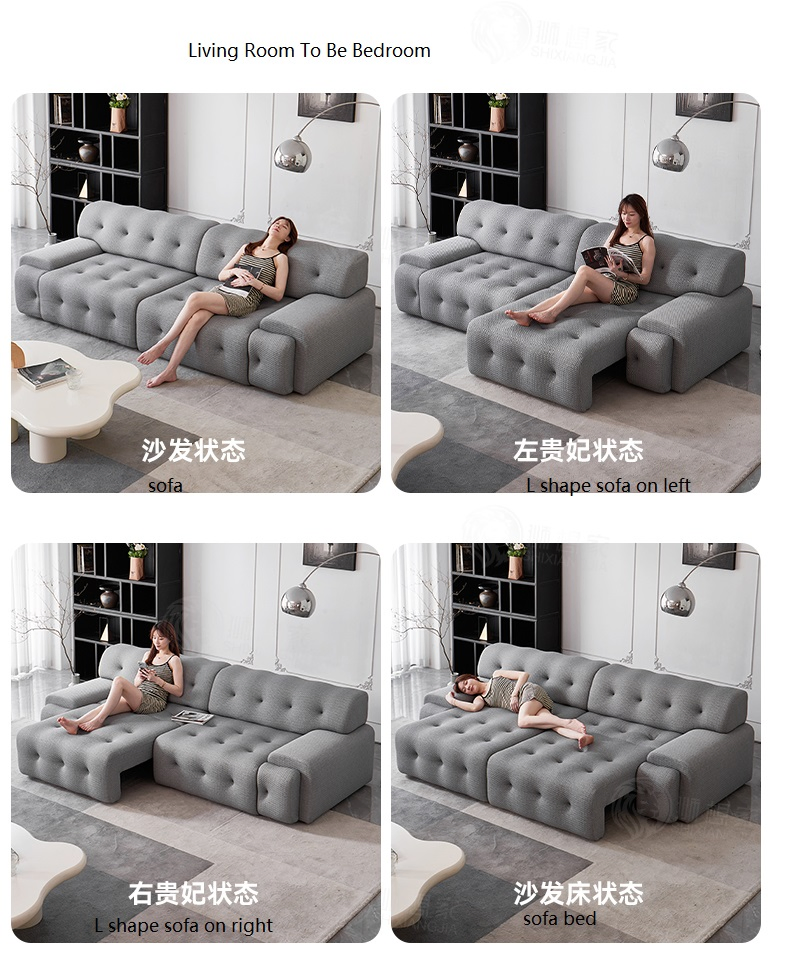 Electric Control Adjustable Pull out Sleeper Couch Bed Sofa Multifunctional Folding Livingroom Furniture Bed Sofa