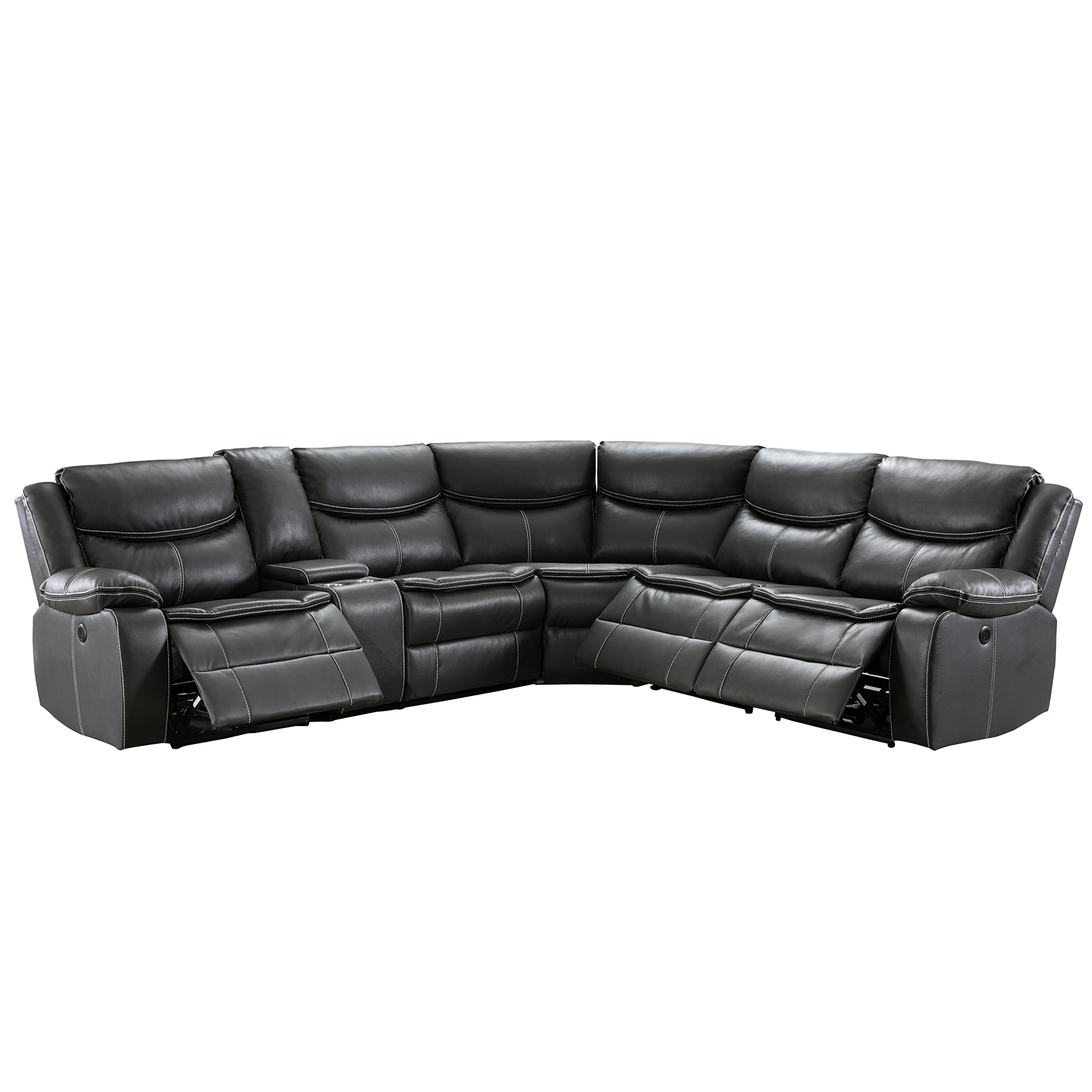 CY Modern Style Electric Leather Wall Hugger Glider Modular Power ZOY Corner Recliner Sectional Sofa Set