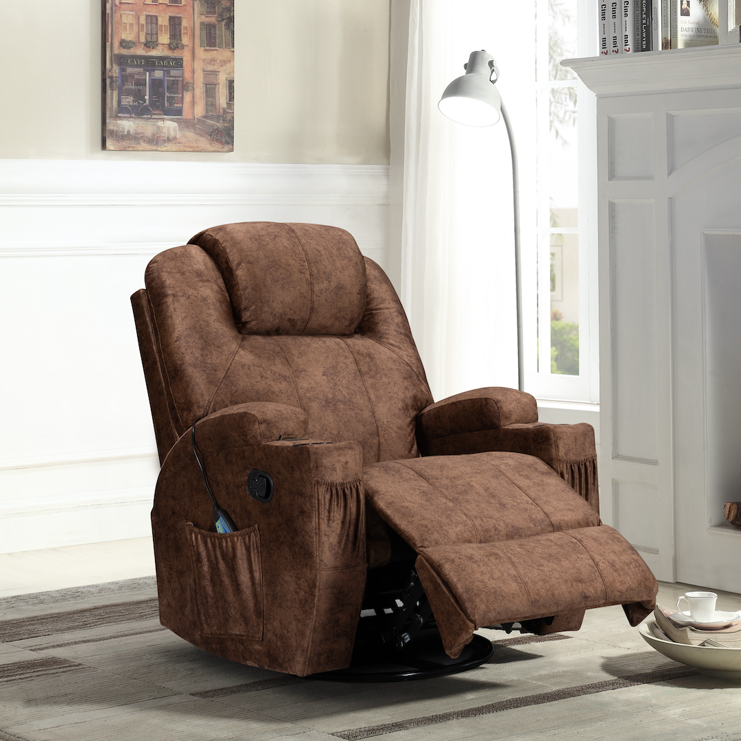 HOMERS Electric Power Lift Recliner Chair for Elderly with Okin Motor PU Leather Massage Heating Single Sofa for Senior Care