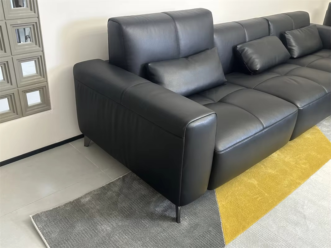 Hot Selling Modern Relaxing Leather Recliner Electric Sofa 3+2+1 Design Microfiber Fabric Motion Set with Wall Hugger Mechanism