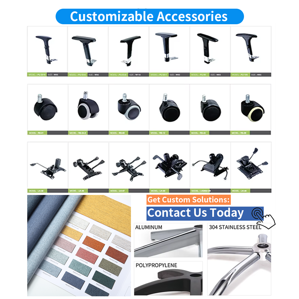 LN18 Wholesale Swivel Computer Office Chair Luxury Revolving Modern Rocking Fabric Mesh Ergonomic Adjustable Height Flipping